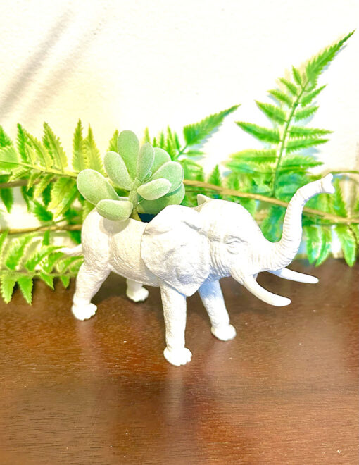 Up-cycled White Elephant Planter