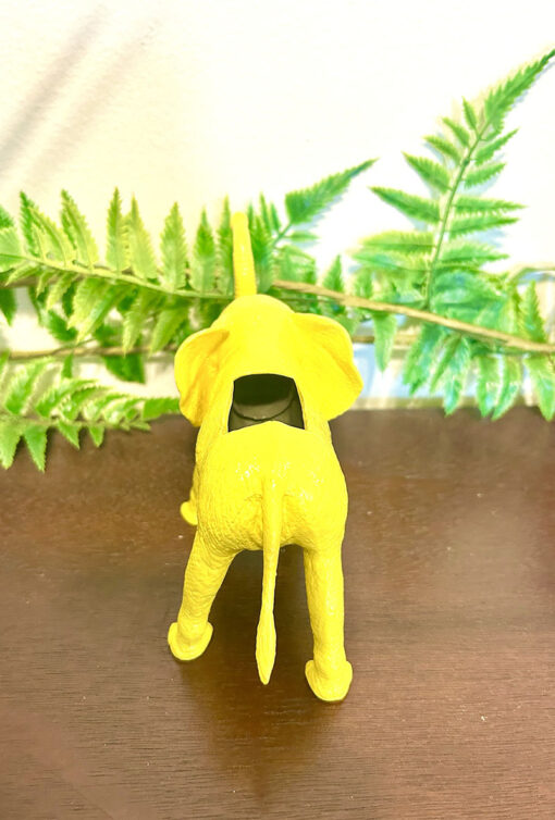 Up-cycled Yellow Elephant Planter - Image 3