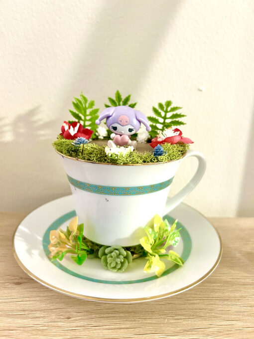 Kuromi From Sanrio Tea Cup Terrarium