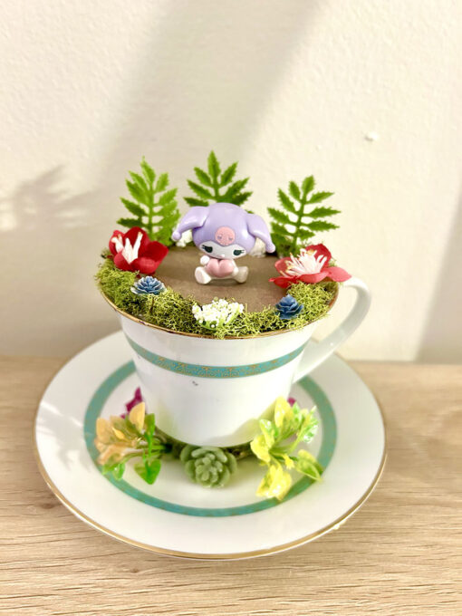 Kuromi From Sanrio Tea Cup Terrarium - Image 2