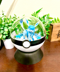 Huge Glaceon Pokeball Terrarium