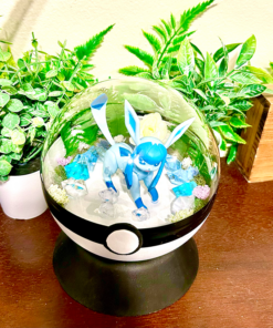Alternative view of Huge Glaceon Pokeball Terrarium
