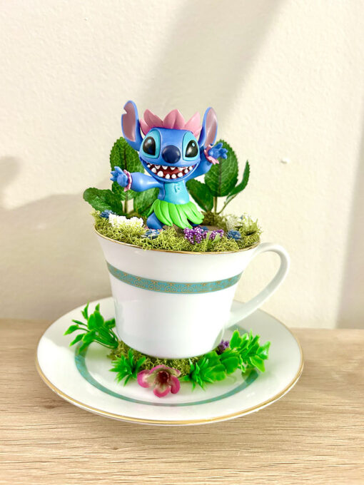 Stitch From Lilo & Stitch Tea Cup Terrarium