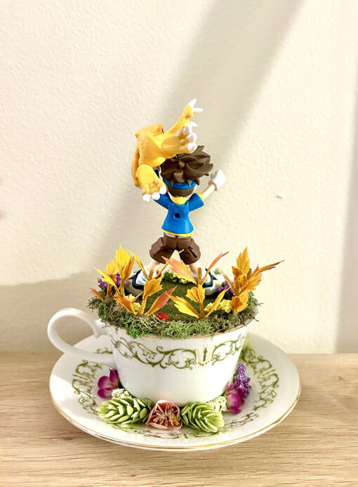 Ty and Agumon From Digimon Tea Cup Terrarium - Image 3