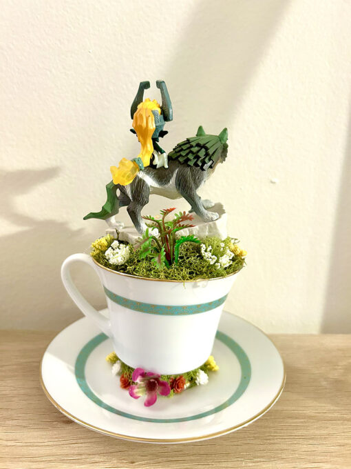 Link From Legend Of Zelda Tea Cup Terrarium - Image 3