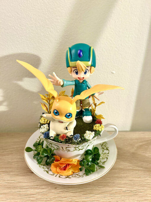 T.K. and Patamon From Digimon Tea Cup Terrarium - Image 2