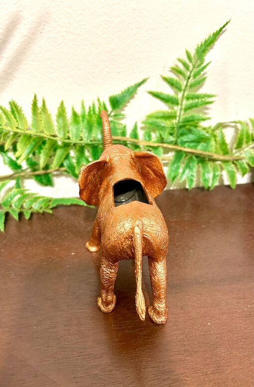 Up-cycled Bronze Elephant Planter - Image 3