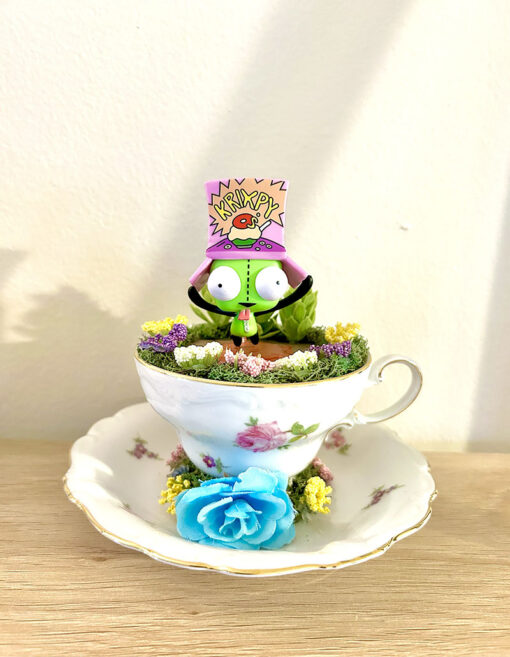 GIR from Invader Zim Tea Cup Terrarium