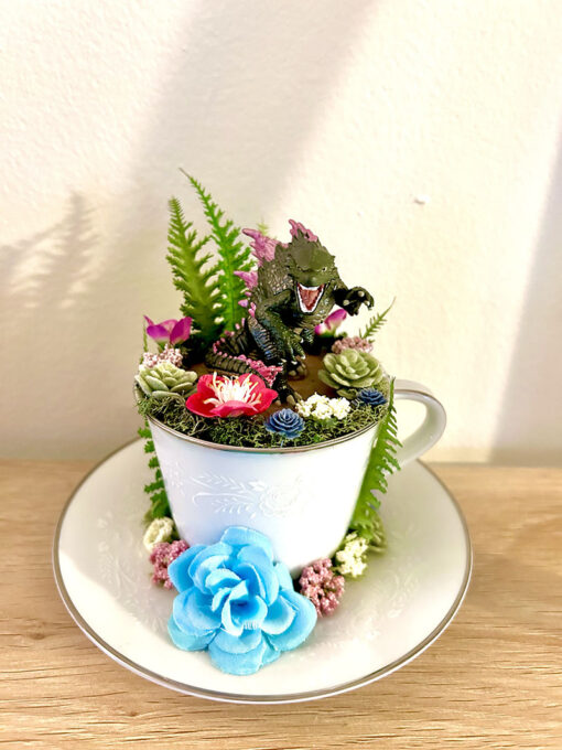 Godzilla Tea Cup Terrarium - Image 2