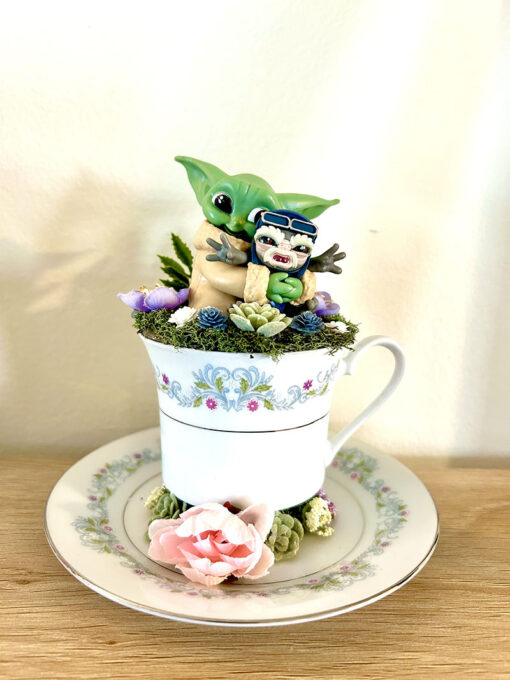 Grogu Tea Cup Terrarium