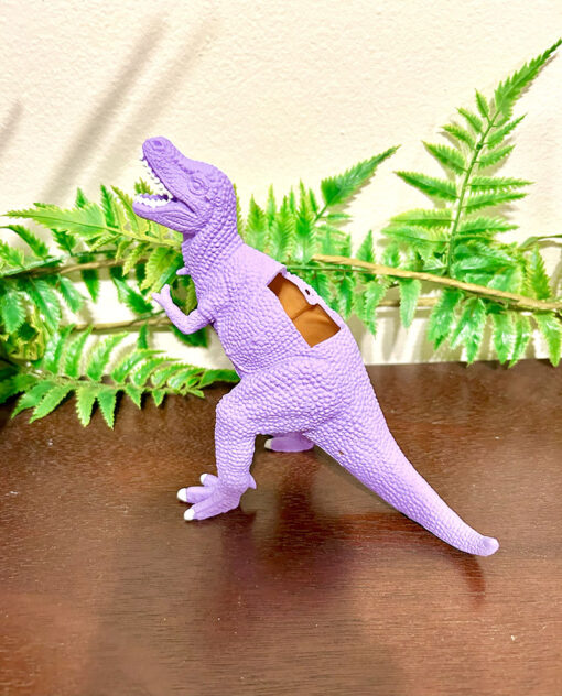 Up-cycled Light Purple T-Rex Dinosaur Planter - Image 3