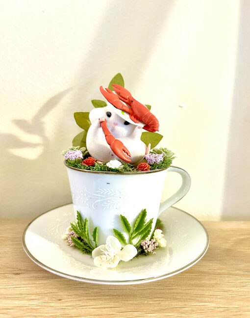 Fluffy Hamster Tea Cup Terrarium