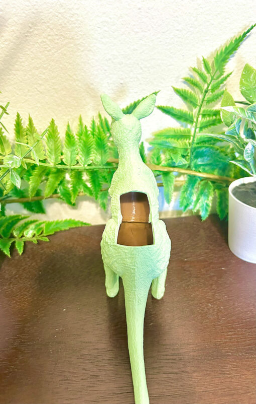 Up-cycled Mint Green Kangaroo Planter - Image 3