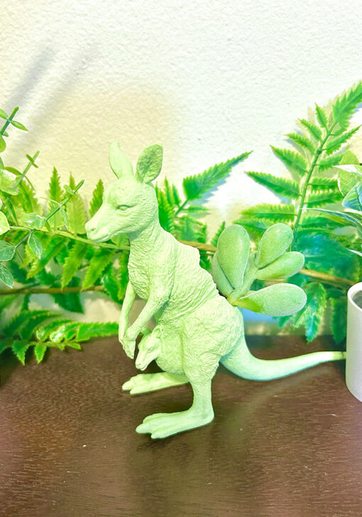 Up-cycled Mint Green Kangaroo Planter