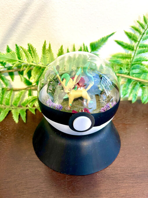 #470 Leafeon Pokeball Terrarium