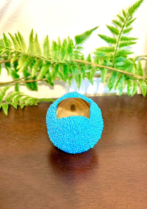 Up-cycled Tropical Blue Hedgehog Animal Planter - Image 3