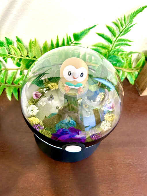 Huge Rowlet Pokeball Terrarium - Image 2