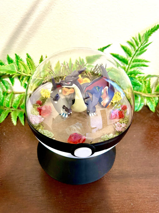 Huge Shiny Mega Y Charizard Pokeball Terrarium - Image 2