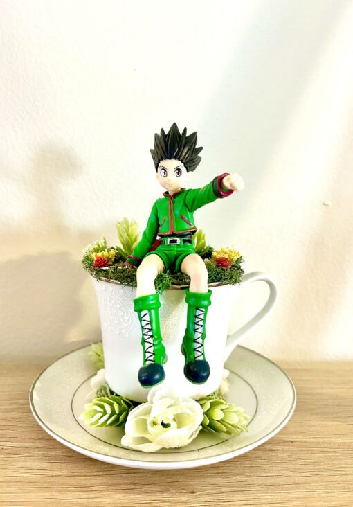 Gon From Hunter X Hunter Tea Cup Terrarium