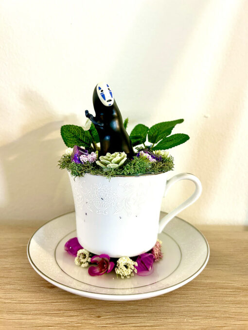 Spirited Away No-Face Tea Cup Terrarium