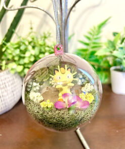 Meowth Pokeball Terrarium Ornament