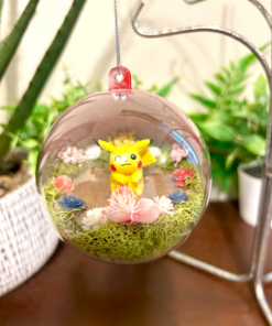 Pikachu Pokeball Terrarium Ornament