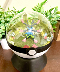 Huge Shiny Mega Lucario Pokeball Terrarium