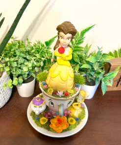 Alternative view of Belle from Beauty and the Beast Tea Cup Terrarium