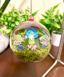 Chikorita Pokeball Terrarium Ornament