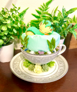 Leafeon from Pokemon Tea Cup Terrarium