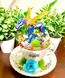 MetalGarurumon From Digimon Tea Cup Terrarium