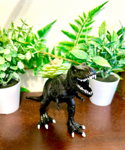 Up-cycled Black T-Rex Dinosaur Planter