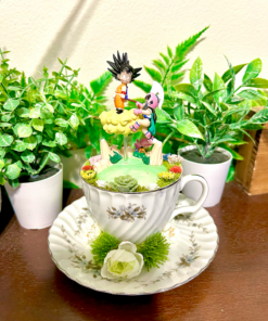 Goku from Dragonball Tea Cup Terrarium