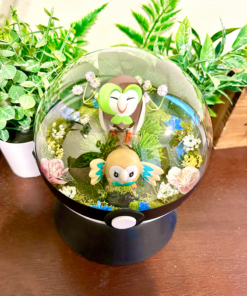 Alternative view of Huge Rowlet & Dartrix Pokeball Terrarium