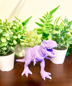 Up-cycled Light Purple T-Rex Dinosaur Planter