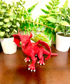 Up-cycled Red Dragon Animal Planter