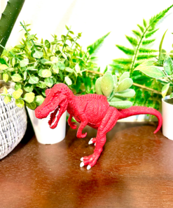 Up-cycled Red T-rex Dinosaur Planter