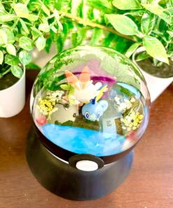 Alternative view of #810 Scorbunny, Grookey & Sobble Pokeball Terrarium