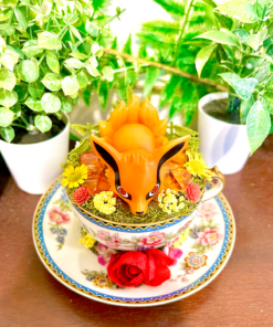 Alternative view of Kurama The Nine Tailed Fox From Naruto Tea Cup Terrarium