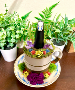 Alternative view of No-Face From Spirited Away Tea Cup Terrarium