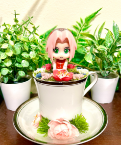 Sakura From Naruto Tea Cup Terrarium