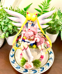 Alternative view of Sailormoon & Chibi Moon from Sailormoon Tea Cup Terrarium