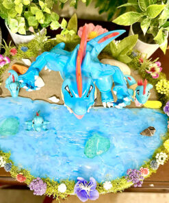 Alternative view of Giant Light Up Feraligatr Family Tea Cup Terrarium