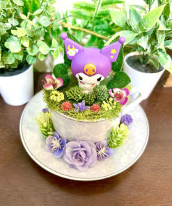 Alternative view of Kuromi From Sanrio Tea Cup Terrarium