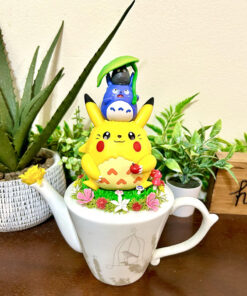 Huge Pikachu Totoro Tea Cup Terrarium