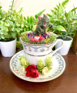 Godzilla Tea Cup Terrarium