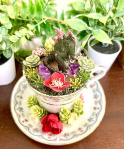 Alternative view of Godzilla Tea Cup Terrarium