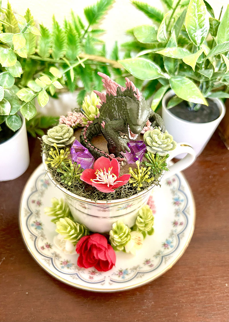 Godzilla Tea Cup Terrarium - Image 2