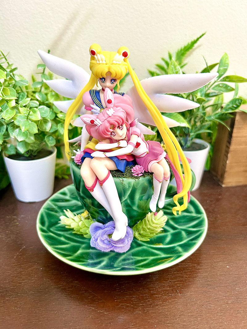 Sailormoon & Chibi Moon from Sailormoon Tea Cup Terrarium
