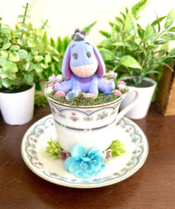 Eeyore from Winnie the Pooh Tea Cup Terrarium
